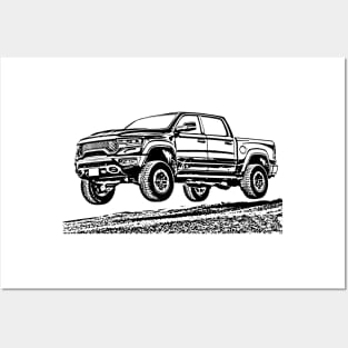 RAM 1500 TRX Supercharged Sketch Art Posters and Art